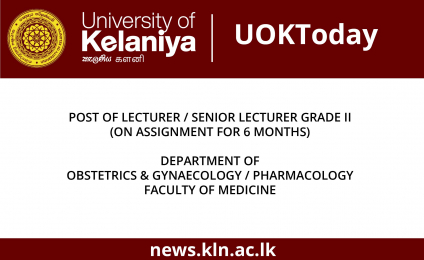 POST OF LECTURER / SENIOR LECTURER GRADE II (ON ASSIGNMENT FOR 6 MONTHS)