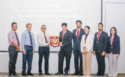 The University of Kelaniya Secures the Championship at the Grand Finale of the Fourth Inter-Medical Faculty Forensic Medicine Debating Tournament 2024-2025