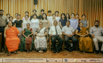 Chinese Students of the Certificate Course in Sinhala Meet Vice-Chancellor