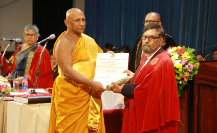 Emeritus Professor K. A. L. A. Kuruppuarachchi, awarded the Honorary Degree of Doctor of Science